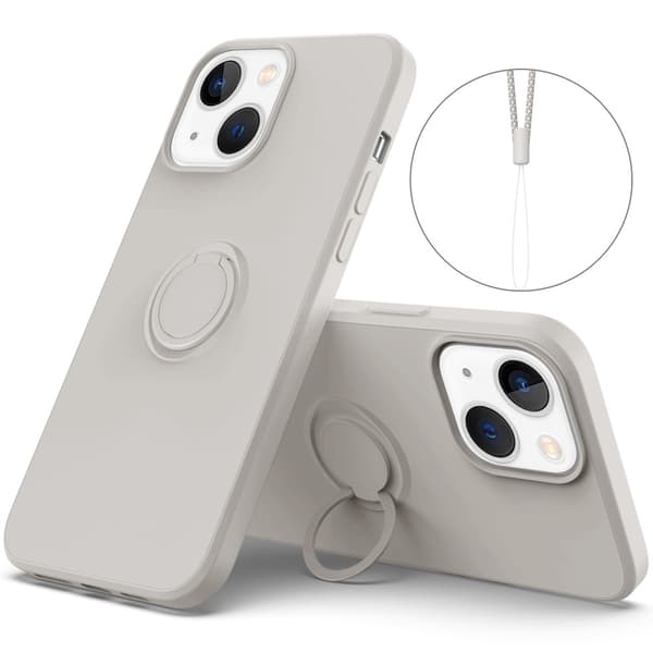 iPhone 14 Skal Med Ringhållare Grå
