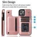 Miniatyrbild 3 av 6: iPhone 14 Pro Max Skal Plånbok Roséguld