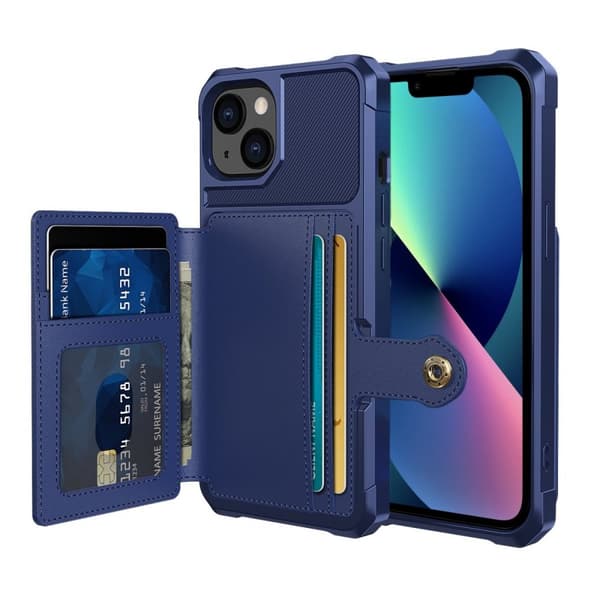 Multi-Slot Skal iPhone 14 Blå
