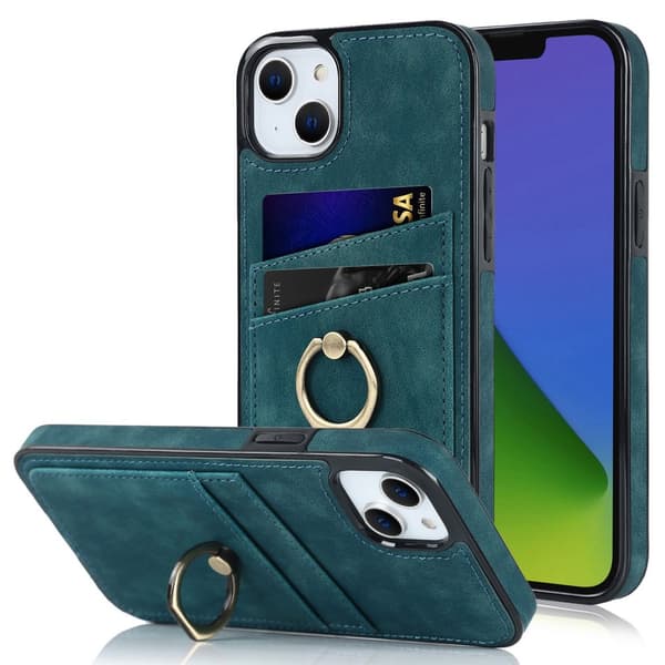 iPhone 14 Plus Kortfack Skal Ring Grön