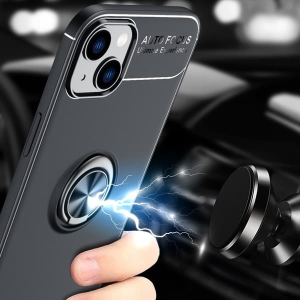 Skal Med Ringhållare iPhone 14 Plus Svart
