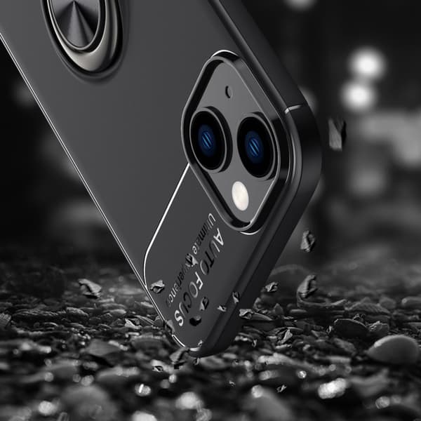 Skal Med Ringhållare iPhone 14 Plus Svart