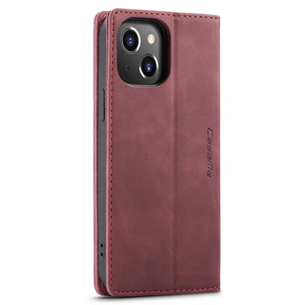CaseMe Slim Plånboksfodral iPhone 14 Röd