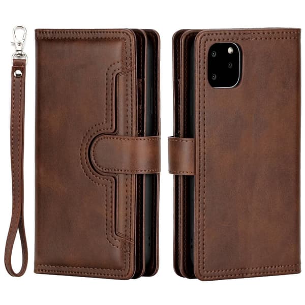 Plånboksfodral Multi-Slot iPhone 14 Brun