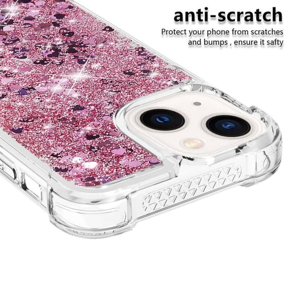 Glitter Bling TPU Case iPhone 14 Roséguld