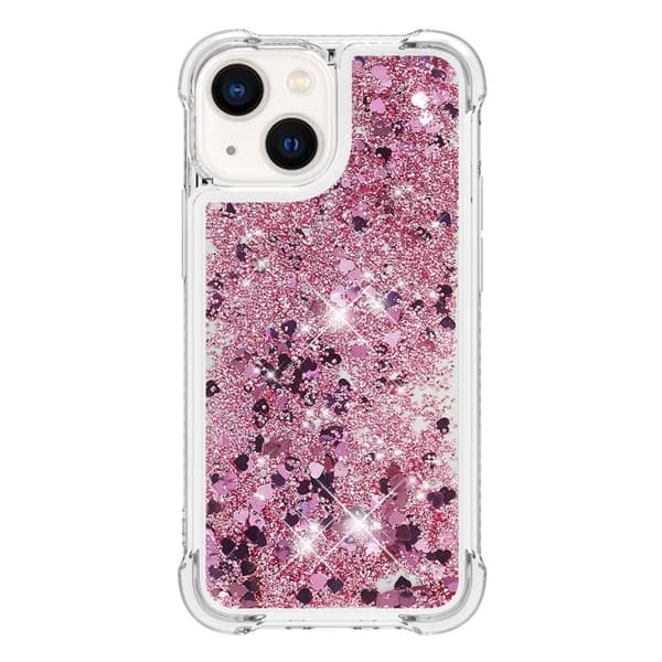 Glitter Bling TPU Case iPhone 14 Roséguld