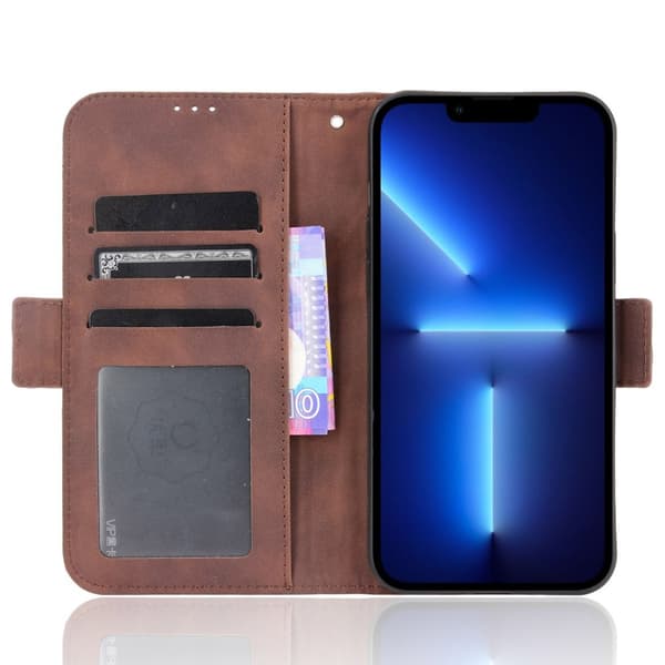 Multi Slot Plånboksfodral iPhone 14 Brun