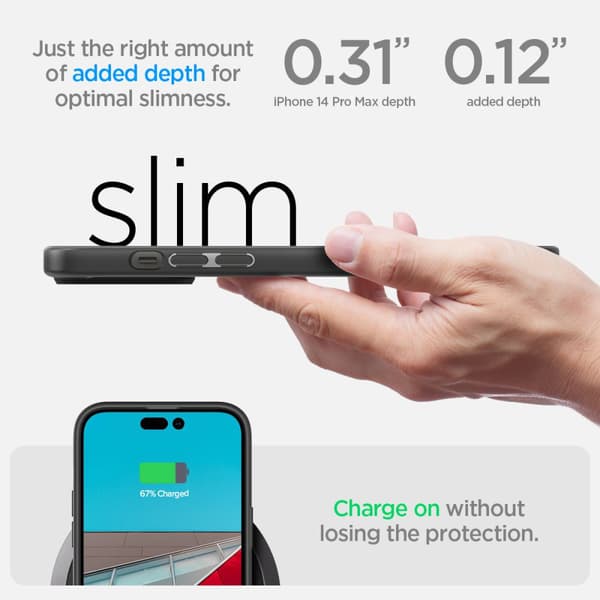 Spigen iPhone 14 Pro Max Case Ultra Hybrid Crystal Matte Black