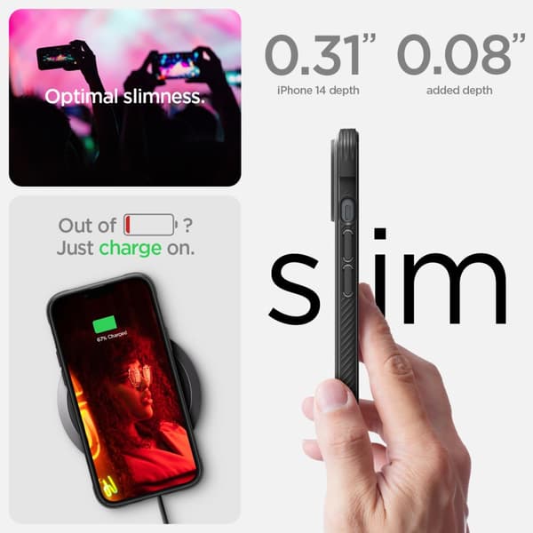 Spigen iPhone 14 Case Rugged Armor Mag Black