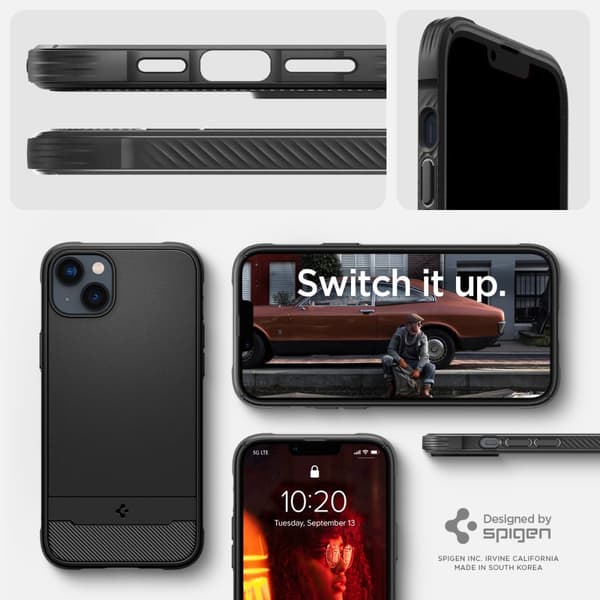 Spigen iPhone 14 Case Rugged Armor Mag Black