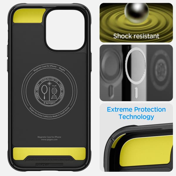 Spigen iPhone 14 Pro Max Case Rugged Armor Mag Black