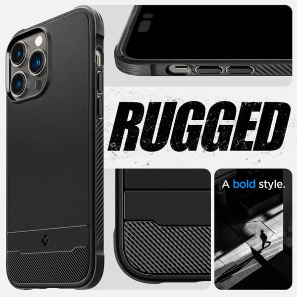 Spigen iPhone 14 Pro Max Case Rugged Armor Mag Black