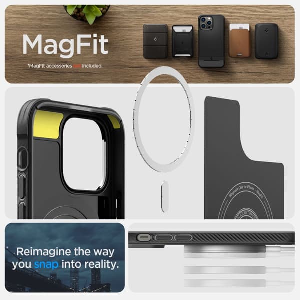 Spigen iPhone 14 Pro Max Case Rugged Armor Mag Black