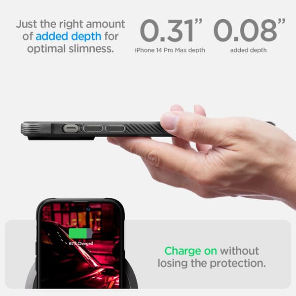Spigen iPhone 14 Pro Max Case Rugged Armor Mag Black
