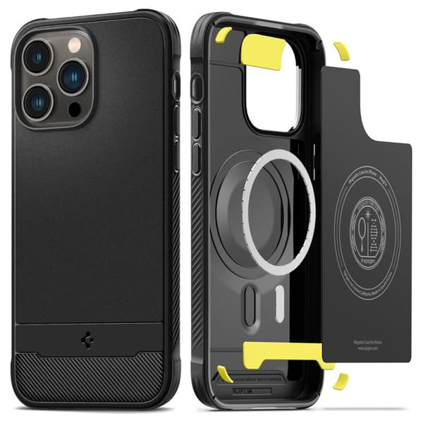 Spigen iPhone 14 Pro Max Case Rugged Armor Mag Black