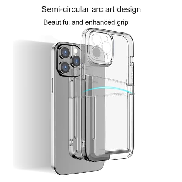 Skal Med Kortfack iPhone 12 Pro Transparent