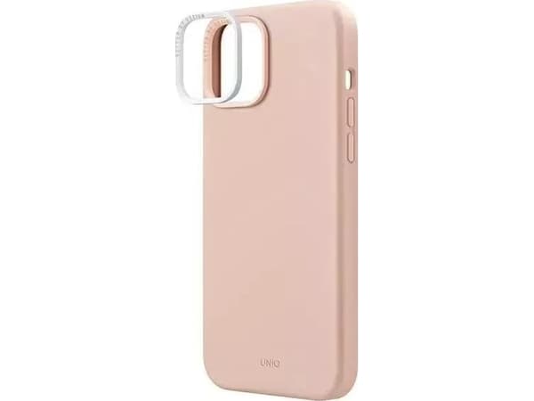 Deksel Uniq UNIQ Linen Deksel til iPhone 14 Plus 6,7" Rosa / Rosa Rosa