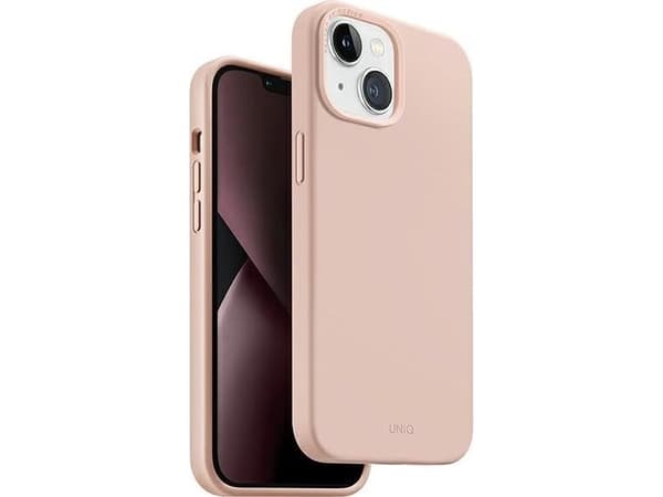 Uniq UNIQ Lino fodral för iPhone 14 6.1" rosa/blush pinkt
