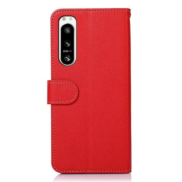 KHAZNEH Sony Xperia 5 IV Lommebok-deksel Rød-Svart