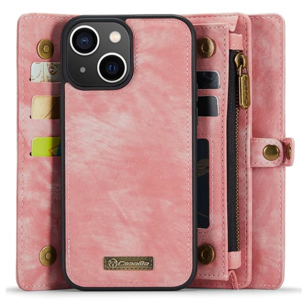 CaseMe Multi-Slot 2 i 1 Plånboksfodral iPhone 14 Rosa