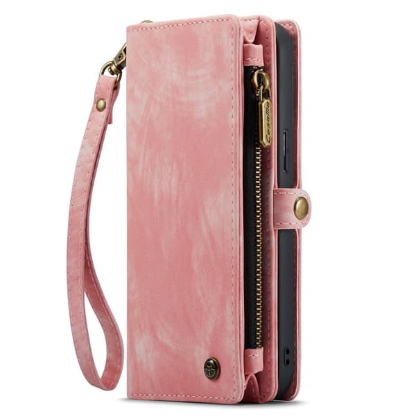 CaseMe Multi-Slot 2 i 1 Plånboksfodral iPhone 14 Pro Rosa