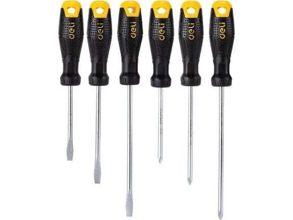 Screwdriver set Deli Tools EDL620006, with magnet, 6 pieces
