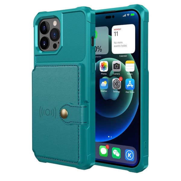 iPhone 14 Pro - Professionellt Floveme Skal med Korthållare