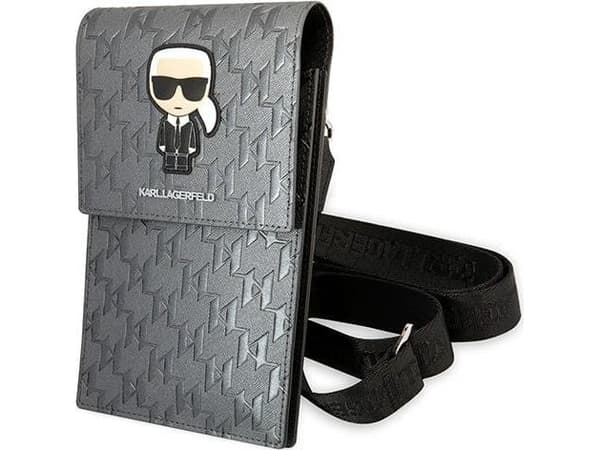 Karl Lagerfeld Håndveske KLWBSAMIPG sølv/sølv Ikonik Karl Monogram Patch