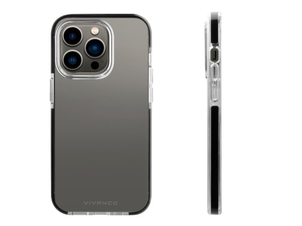 Vivanco Rock Solid, Etui, Apple, iPhone 14 Pro Max, 17 cm (6.7"), Sort, Gjennomsiktig