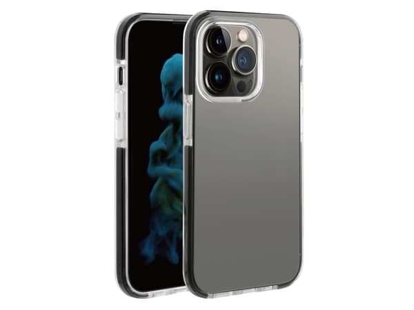 Vivanco Rock Solid, Etui, Apple, iPhone 14 Pro Max, 17 cm (6.7"), Sort, Gjennomsiktig