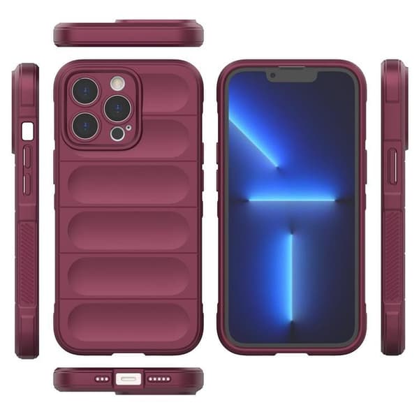 iPhone 13 Pro Max Skal Magic Shield Flexible Armored - Burgundy