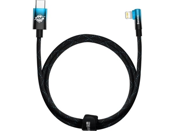 Baseus MVP 20W USB-C Lightning-kaapeli 1m (musta/sininen)