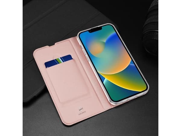 Dux Ducis Dux Ducis Skin Pro holsteri kotelo flip cover iPhone 14 Max kultainen
