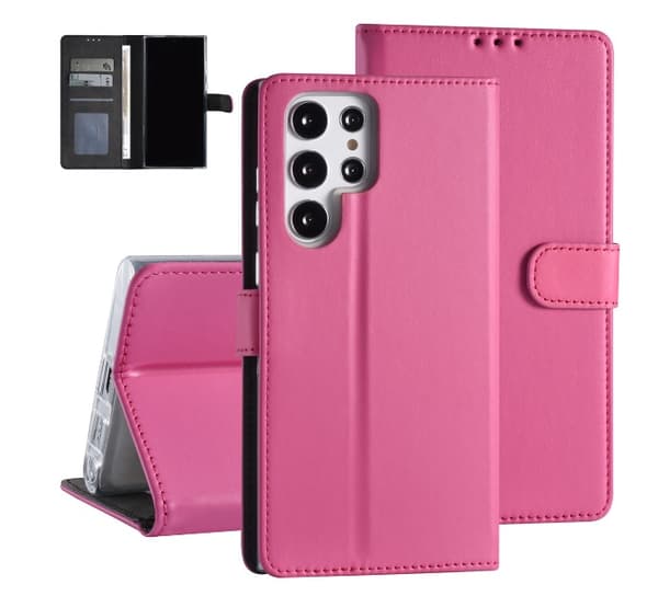 Fodral Samsung Galaxy S22 ULTRA Rosa med Ställ