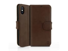 ITSKINS Wallet Book - Lommebok for mobiltelefon - kunstlær - brun - 6.5" - for Apple iPhone XS Max