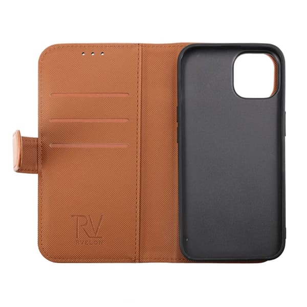 iPhone 14 Pro Plånboksfodral Magnet Rvelon - Brun