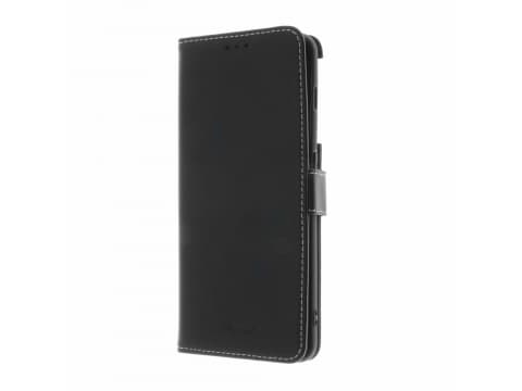 Insmat - Lommebok for mobiltelefon - ekte skinn, termoplast-polyuretan (TPU), kartong+papir+aluminiumsfolie, bomullssting - svart - for OnePlus 10 Pr