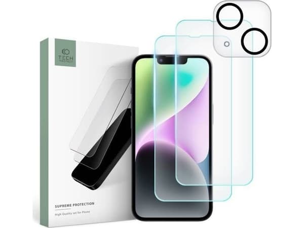 Tech-Protect SZKŁO HARTOWANE TECH-PROTECT SUPREME SET IPHONE 14 CLEAR