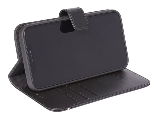 Decoded Detachable Wallet - Lommebok for mobiltelefon - helnarvet lær - svart - for Apple iPhone 11