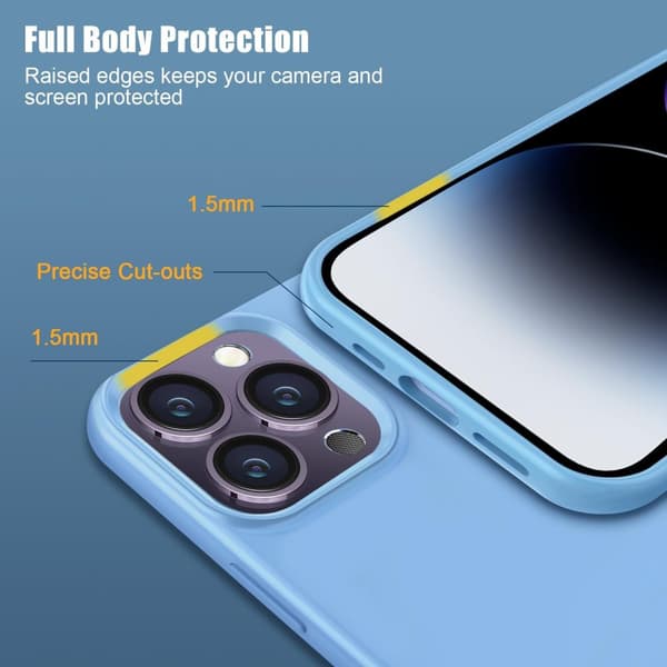 Phonet Mobilskal iPhone 14 Pro Max - Transparent - Matte Black