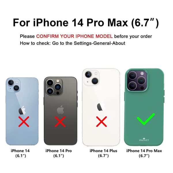 Phonet Mobilskal iPhone 14 Pro Max - Transparent - Matte Black