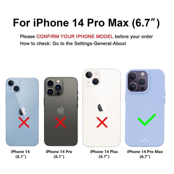 Phonet Mobilskal iPhone 14 Pro Max - Transparent - Matte Black
