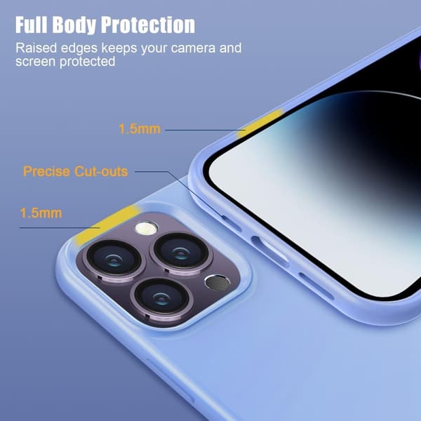 Phonet Mobilskal iPhone 14 Pro Max - Transparent - Matte Black