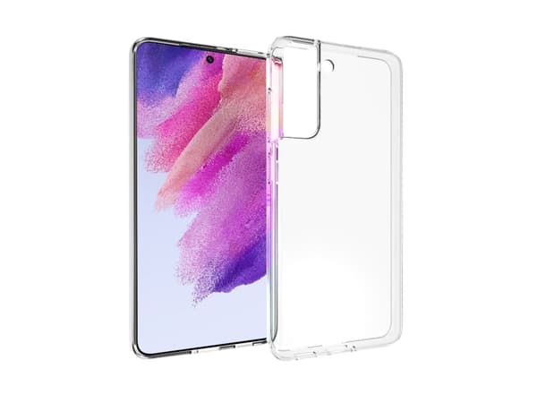 Insmat Crystal - Baksidesskydd för mobiltelefon - termoplastisk polyuretan (TPU) - klar - för Samsung Galaxy S21 FE 5G