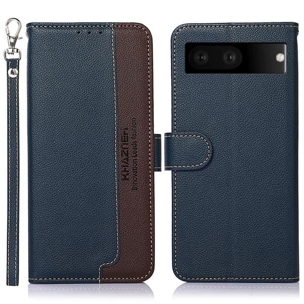 KHAZNEH telefoncover til Google Pixel 7 - blå/brun