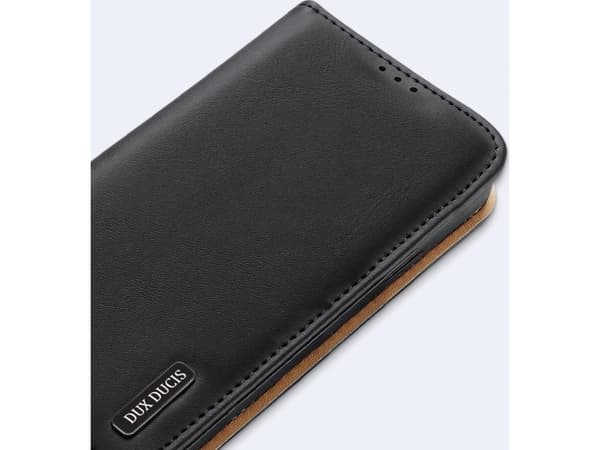 Dux Ducis Dux Ducis Hivo Lærveske med Flip ekte skinndeksel Lommebok for kort og dokumenter Samsung Galaxy S22+ (S22 Plus) Rød