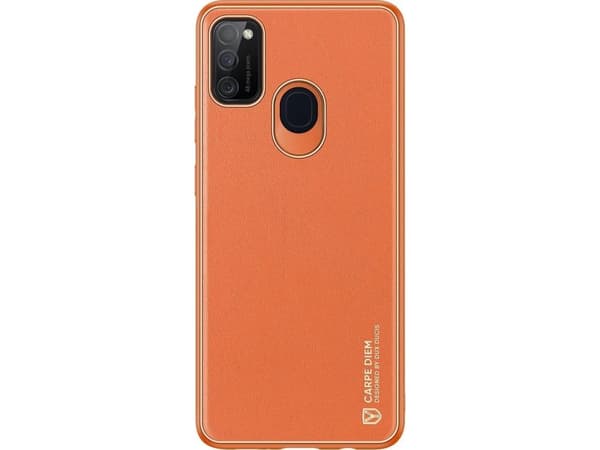 Dux Ducis Dux Ducis Yolo elegant fodral i ekologiskt läder Samsung Galaxy M30s orange