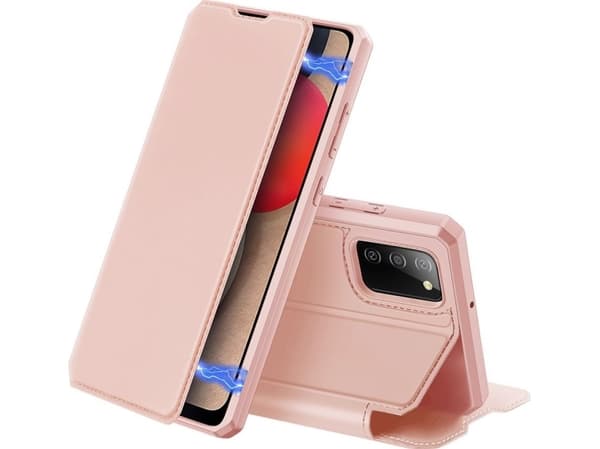 Hurtel DUX DUCIS Skin X holsteri kotelo flip cover Samsung Galaxy A02s EU vaaleanpunainen