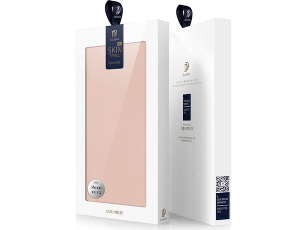Dux Ducis Dux Ducis Skin Pro holsteri flip kansi tapauksessa Xiaomi Poco F4 5G vaaleanpunainen