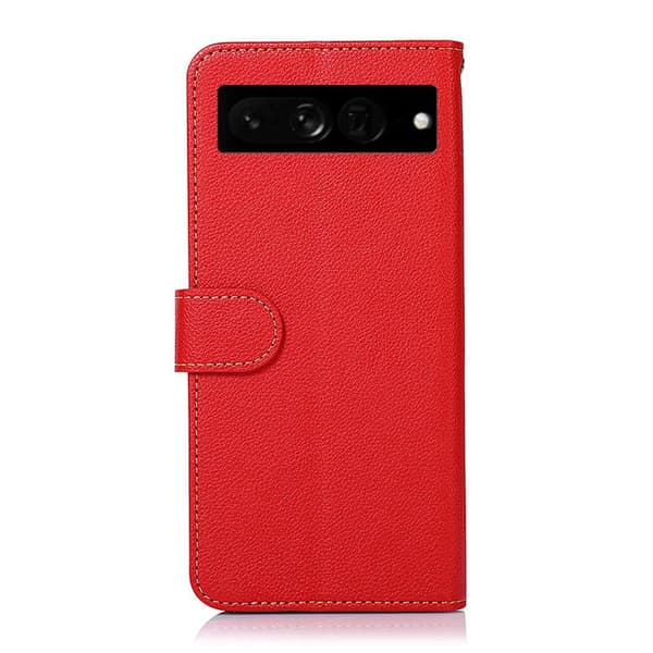 KHAZNEH Lommebok-deksel til Google Pixel 7 Pro - Rød/Svart